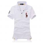 polo paris ralph lauren hommes tee shirt detail cotton color horse white